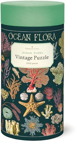 Cavallini Papers Meeresflora Vintage Puzzle, 1000 Teile