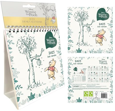 Winnie the Pooh (Forest Green) 2025 Desk Calendar