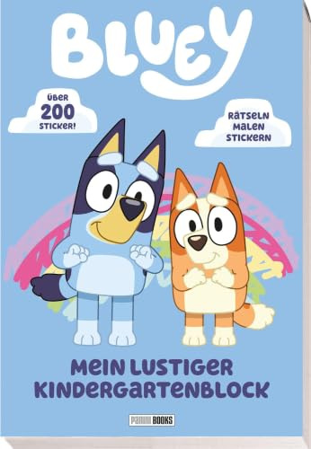 Bluey: Mein lustiger Kindergartenblock: Sticker-, Rätsel- und Malblock