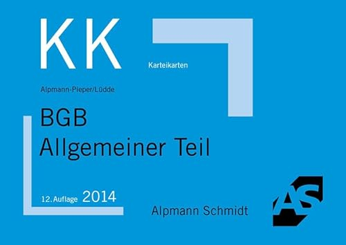 Karteikarten BGB Allgemeiner Teil