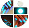 Glow In the Dark Fluorescent Acrylic Powder Pre Mix Nail Extension Art Design Fake Tips Builder Baby Blue Day Aqua Night 5ml Pot