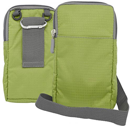 jbTec Stylische Umhängetasche für Handy Geldbeutel UVM. 165x90x30mm Handytasche zum Umhängen Damen Herren Grün