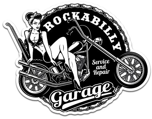 Finest Folia Adesivo motivi retrò vintage sticker Old School Ace Kult Rockabilly decorative per auto moto casco garage (#23 Rockabilly)