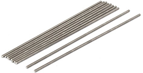 sourcing map 10 Stück Gewindestangen M3x160mm Edelstahl 304 Gewindestift Metrischem Vollgewinde Bar Gewindestäbe für Befestigung CNC-Werkzeugmaschinen 3D-Drucker Industrie Geräte