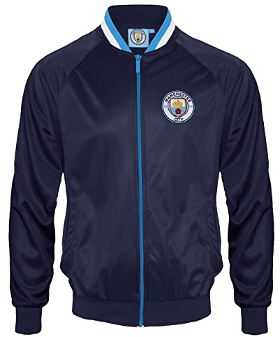 Manchester City FC - Herren Trainingsjacke im Retro-Design - Offizielles Merchandise - Geschenk für Fußballfans - M