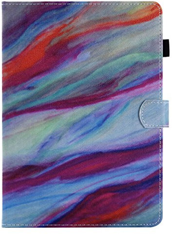 Lspcase Coque pour Samsung Galaxy Tab A 9.7 Pouces SM-T550 / SM-P550, Flip Wallet Pochette Housse Étui en Cuir avec Support, Réveil/Sommeil Automatique, Porte-Stylo - Aquarelle