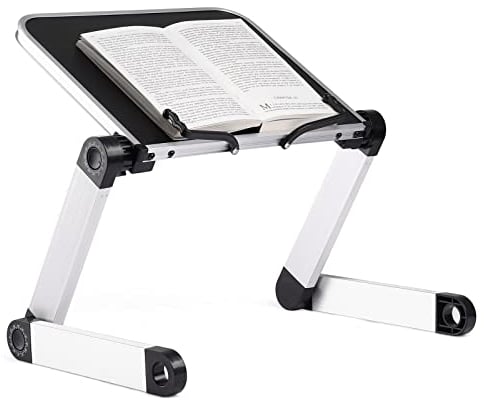 OYEFLY Buchständer Leseständer,Einstellbarer Buchständer Höhe und Winkel Einstellbarer ergonomischer Buchhalter für große schwere Lehrbücher Musikbücher Tablet Buchhalter Laptop Zusammenklappbar