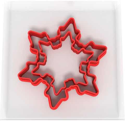 Snowflake 1 Set of 2 Value Cookie/Fondant Cutters Pair 5CM + 8CM