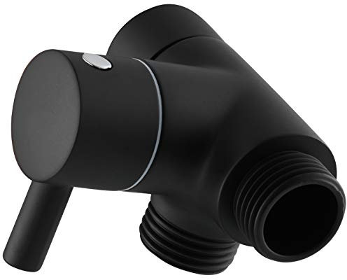 Tecmolog Dusche Adapter G1/2 Messing Umstellventil Ventil für Handbrause und Festen Sprühkopf,Schwarz,DSF007EB