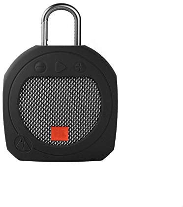 XIZONLIN Soft Silicone Protective Case Cover for JBL Clip 3 Bluetooth Speaker (Black)