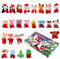 Toyvian Countdown Advent Kalender- Weihnachten 24 Tage Mini Advent Kalender mit 24 Tier Plüsch Spielzeug- Weihnachten Dekorationen Xmas Party Favor Geschenke für Jungen Mädchen Kleinkinder