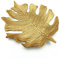 matrasa Dekoschale Leaf Gold - Schale in Blattform - Dekoblatt Blatt Aluguss 34x33cm Variante 1