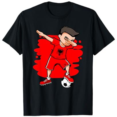 Dabbing Soccer Boy – Albanien Trikot Albanische Fußballfans T-Shirt