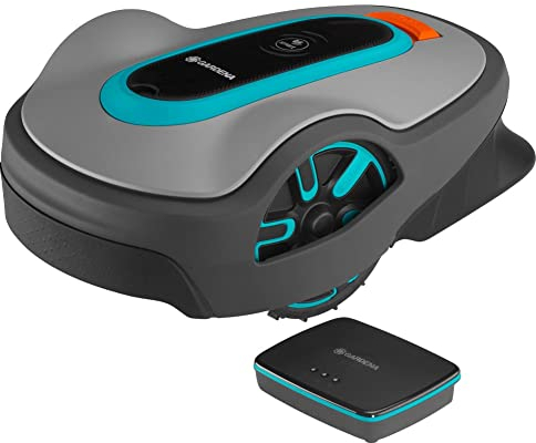 Gardena Robot cortacésped Smart SILENO City 600 m²: tecnología Lona AI, Control con aplicación, SensorControl, para Pendientes máx. 35 por ciento, Incl. Pasarela Inteligente, versión ES (19603-74)