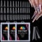 EBANKU 360pcs Clear Dual Nail Forms System, 3 Shapes Dual Nail System Acrylic Full Cover Poly Nail Mold Tips for Gel Nail Extension,12 Size with Scale Nails Manicure Tools (Style A)