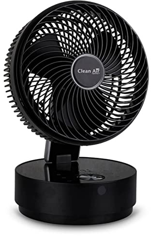 Clean Air Optima CA-404 - Ventilateur circulateur d’air avec ioniseur - Débit d’air jusqu’à 660m³/h - Extrêmement silencieux <10 dB(A) - 24 vitesses de ventilation (Black)