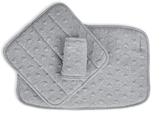 Hochstuhl YIPPY Kissen Set von Moji - bequeme Sitzkissen, Rückenpolster & Schrittpolster - Holz Hochstuhl Zubehör für Babys & Kinder - ab ca. 6 Monate - schnelle Klettbefestigung (heart)