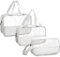 LEcylankEr Neceser Transparente 3 Piezas, Bolsa de Aseo PVC Impermeable para Mujer, Neceser de Maquillaje Portatil para Viajes, Baño (Blanco)