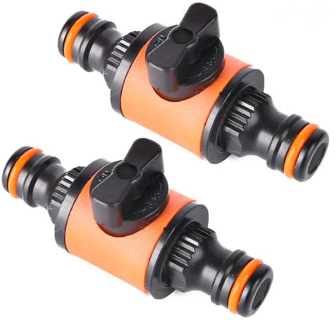 Lot de 6 connecteurs Rapides pour Tuyau d'arrosage avec Valve d'arrêt Double mâle