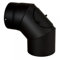 Ofenrohr Rauchrohr Kaminrohr Ø 130 mm Längenelemente - Bögen 45° und 90 ° (Bogen 90° mit Revision Ø 130 mm)