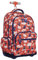 MILAN® Backpack with wheels 6 zips (25 l) special series Ninjutsu, red