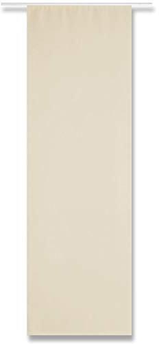 Arsvita Flächenvorhang Blickdicht - Schiebegardine in BxL 60x245cm (Beige) - ohne Flächenvorhangtechnik - Gardine, Vorhang mit Klettband