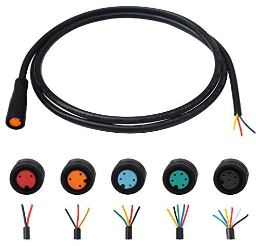 baluoqi Verlängerungskabel 2Pin/3Pin/4Pin/5Pin/6Pin wasserdichter Stecker mit einem einzelnen Stecker DIY Ebike Linie für elektrisches Fahrrad Licht/Ebrake/Anzeige Ebike Teile (3Pin weiblich)