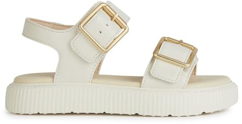 Geox Girls' J Kodette Gir Sandal, Lt Ivory, 1.5 UK