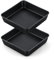 Onader 8 Inch Square Cake Tin Set of 2, Stainless Steel Oven Baking Tin Non-Stick Cake Mould, Perfect for Cakes Brownies and Roasting, Healthy & Sturdy, Rust Resistant & Easy Clean - 20cm
