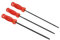 PATIKIL 4.0/4.8/5.5mm Chainsaw Chain Sharpening File, 1Set/3Pcs Round Chain Saw Sharpener File with Plastic Handle for Chainsaw, Red