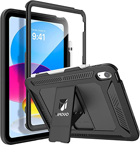 TiMOVO Hülle für iPad (A16) 11 Generation 11 Zoll 2025/iPad 10 Generation 10,9 Zoll 2022, mit Stifthalter, Robust Stoßfest Hülle für iPad 11./10. Generation,Schwarz