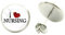 Ohrstecker für Frauen Mädchen Farbe Ohrringe Glas Cabochon Krankenschwester Schmuck, 25 mm, Leder