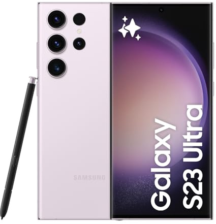 Samsung Galaxy S23 Ultra 5G Dual SIM Android Mobile Phone, 512GB, SIM Free Smartphone, Lavender (Renewed)