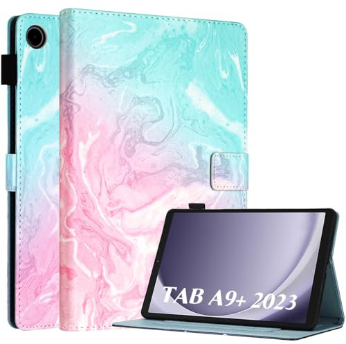 Fancity Custodia per Samsung Galaxy Tab A9 Plus / A9+ 11 pollici 2023, custodia in pelle PU con porta penna, slot per carte di credito cavalletto e Smart Wake Sleep per tablet Galaxy Tab A9+