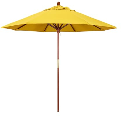Generic Parasol de Jardin, 210cm Parasol Rond D'extérieur avec 8 Côtes Robustes, Couverture en Polyester pour Terrasse, Piscine, L'arrière-Cour (Color : Jaune)