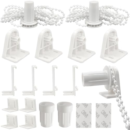 luckaide 18 Stück Klemmfix Halterung, Rollo Halterung Fenster, Klemmhalter für Rollos, Klemmträger für Doppelrollo, Ersatzteile Rollo Klemmfix Für Double Roller Blind,Blackout Roller Blind (2 Kit)