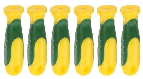 QUARKZMAN 6Pcs Mango de Lima de Goma de 3.27 Pulgadas con Agujero Redondo Mangos Ergonómicos para Lima de Motosierra