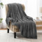 MIULEE Kuscheldecke Fleecedecke Flanell Decke Einfarbig Wohndecken Couchdecke Flauschig Überwurf Mikrofaser Tagesdecke Sofadecke Blanket Für Bett Sofa Schlafzimmer Büro 50x60Inch 150x200 cm Dunkelgrau