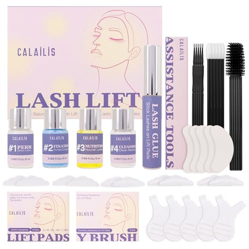 CALAILIS Wimpernlifting Set, 2024 Aktualisiertes Lash Lifting Set,Wimpernverlängerung Kit Professionell,Wimpern Lifting Set Natürliche & Dickere, Geeignet Für den Salon- und Heimgebrauch