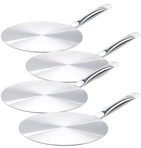 Rosenstein & Söhne Adapter Induktionsfeld: 4er-Set Universal-Adapterplatten für Induktions-Kochfelder, Ø 28 cm (Induktionsherd-Töpfe-Adapter, Induktionherd Adapterplatte, Induktion)