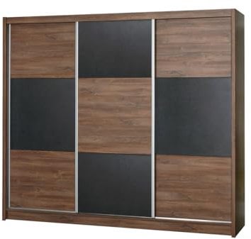 AGMAT-FURNITURE Schwebetürenschrank Cordoba, 3 Türen Kleiderschrank, Moderne Garderobe, Schrank in Größe: 350 x 215 x 61 cm