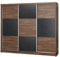 AGMAT-FURNITURE Schwebetürenschrank Cordoba, 3 Türen Kleiderschrank, Moderne Garderobe, Schrank in Größe: 350 x 215 x 61 cm