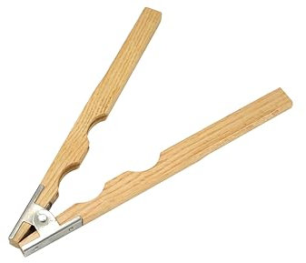 TAURISH Wood Ring Holder Hand Clamp 8-Inch Wooden Grinding Handle for Jewellery Making, Lightweight Tool with Metal Hinged Spring - Professional Quality for Polishing and Grinding Rings