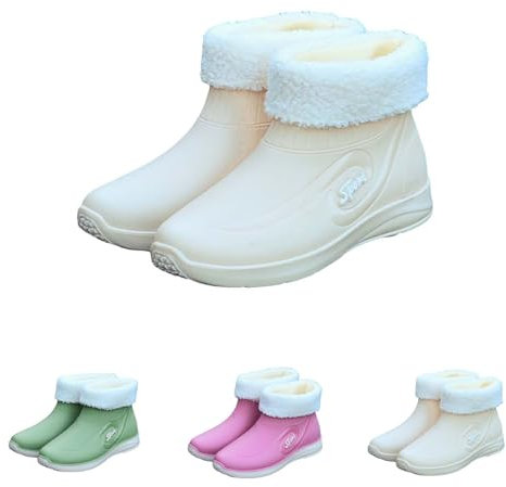 Stivali Da Pioggia Da Donna Stivaletti Donna In Gomma Antipioggia Boots Pvc Comode Stivali Pioggia Donna Imbottito Scarpe Da Donna Inverno Pioggia Stivaletti Rain Per Esterni Giardinaggio Offerta