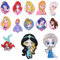 13 Prinzessin Patches Zum Aufbügeln Jean Kinder, Sticker Gestickte BüGel-Patch Bestickte Aufnäher, Aufkleber, Patch für Kleidung, Taschen/Rucksäcke, Schuhe, Hüte, DIY Nähen Applikation Zubehör