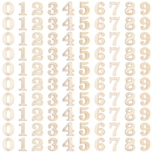 100 Stück Holzzahlen Holzzahlen Zum Basteln Klein Holzzahlen Naturholz Zahlen Aus Holz Holz Zahlen 0-9 Für Diy Handwerk Hochzeit Home Decor 15mm Diy Dekorationen 1.5 Cm Holzfarbe