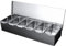 Nyutcwe Pizza Topping Station 18 x 4 x6 6 Compartment Pizza Storage Container Stainless Steel Condiment Containers with Lids Detachable Condiment Organizer for Home Restaurant
