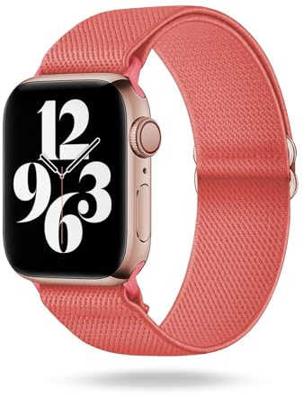 ONEFLOW Flex Loop Kompatibel mit Apple Armband Elastisch, Textil Stoff iWatch Armbänder Damen Herren Sport, Sportarmband Nylon Ersatz Watch Band Flexibel