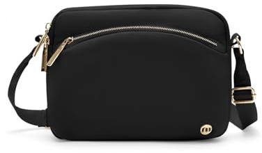 AOTM Umhängetasche Damen, Leichte Crossbody Bag für Arbeit | Wasserabweisendes Nylon, Crossbag mit Verstellbarer Gurt, Mehrere Taschen, Schultertasche für Schule Reisen