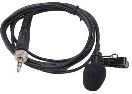 Bewinner Microfono da Bavero Clamp/Holder per Cavo Solido per Istruttori di Fitness Attori Microfono da Bavero Wireless